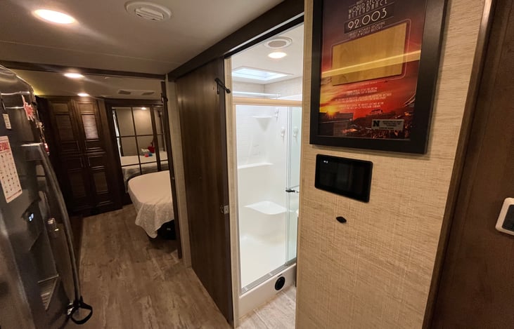 Hall between kitchen and bathroom.