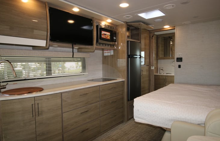 TV placement is great for watching in bed