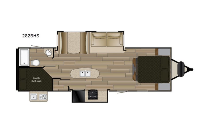 Representative floor plan provided by a trusted RVshare partner.