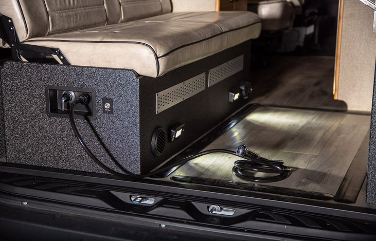 Exterior shower with simple hook up.