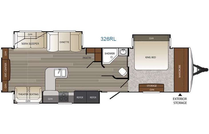 Representative floor plan provided by a trusted RVshare partner.