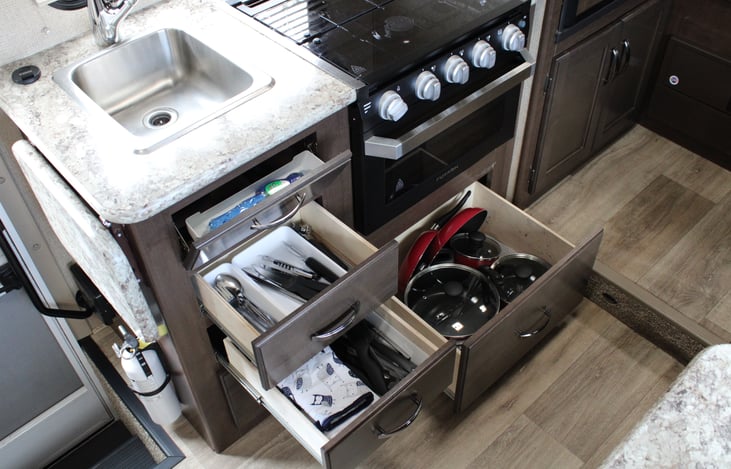 Pots and pans and kitchen utensils are included. Message us for a complete list of items.