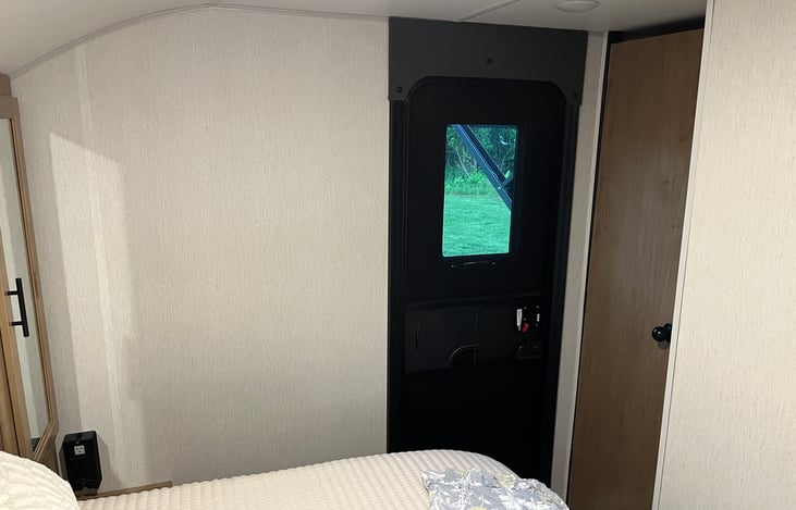 Bedroom door to outside