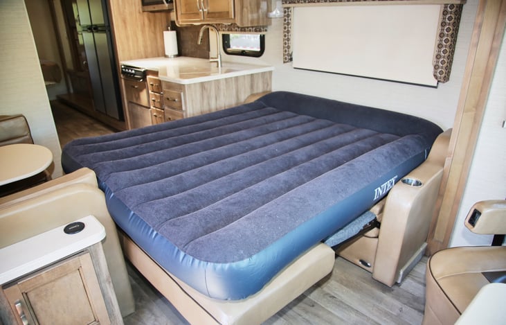 Couch pullout to inflatable bed