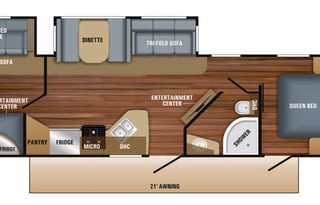 31 foot bunkhouse with remote office