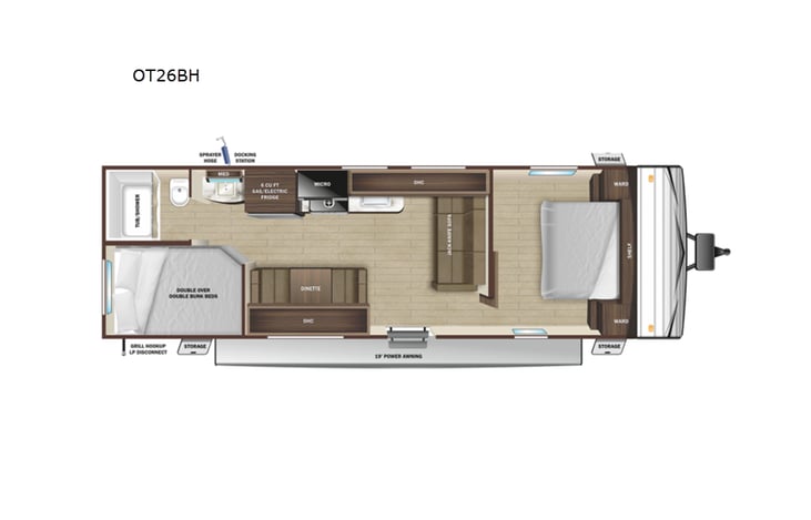 Representative floor plan provided by a trusted RVshare partner.