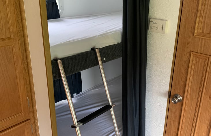 Bunk Beds are long enough for an adult and are a perfect cozy spot for littles to have their own space for night time, or daytime peace and quiet.