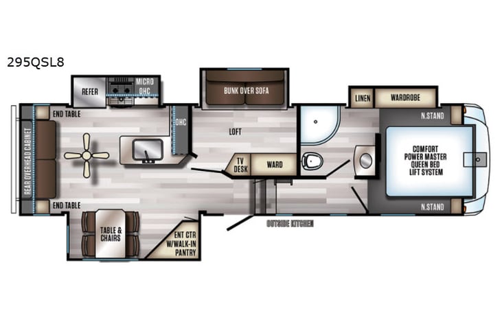 Representative floor plan provided by a trusted RVshare partner.