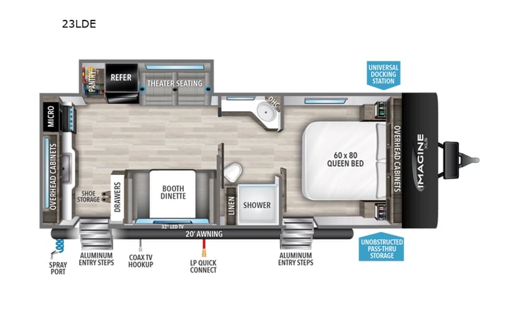 Representative floor plan provided by a trusted RVshare partner.