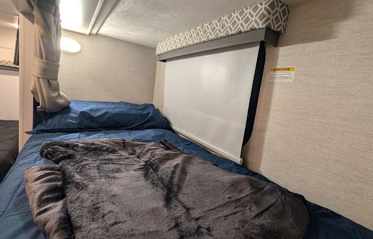 The Adventure Wagon - Top Bunk With Privacy Curtain + Reading Light