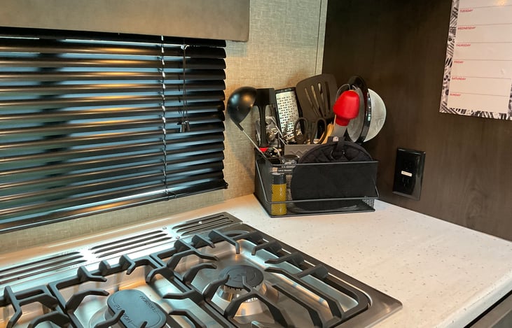 Kitchen utensils are handy to use while cooking your gourmet meal.