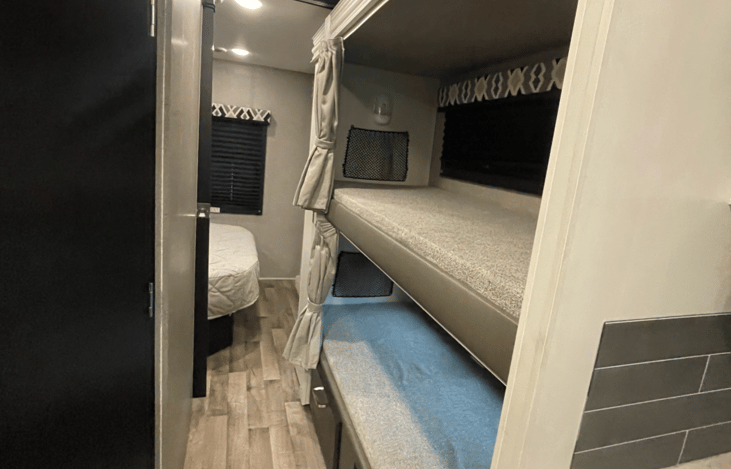 Bunk beds, each with own Smart TV!