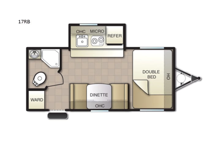 Representative floor plan provided by a trusted RVshare partner.