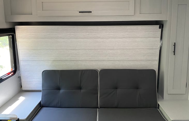 Couch with murphy queen bed.