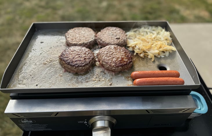 Rental includes a flattop grill!
