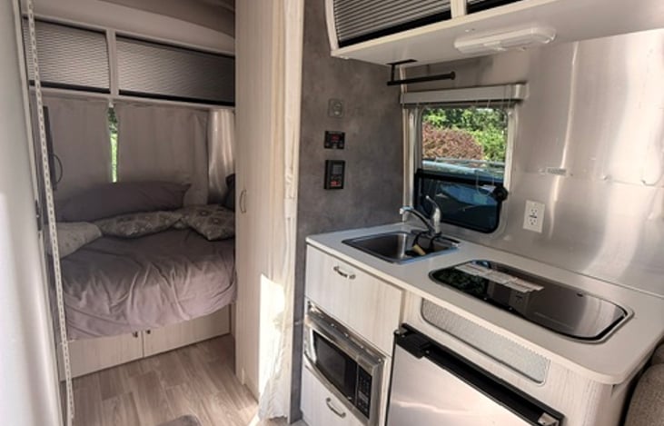 Kitchen and bed