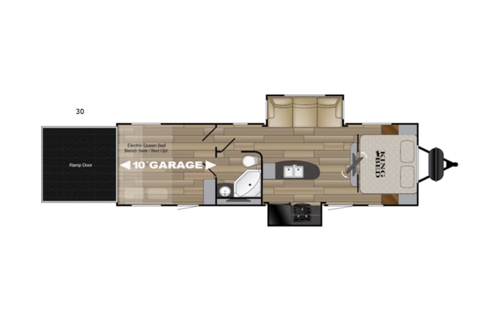 Representative floor plan provided by a trusted RVshare partner.