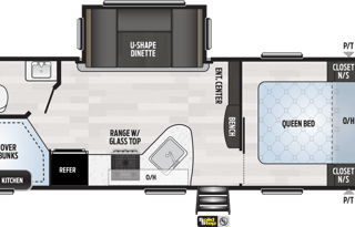 "Trixie" bunk bed, pet friendly & master bedroom
