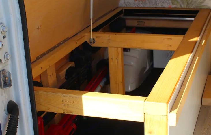 Storage under dinette seats