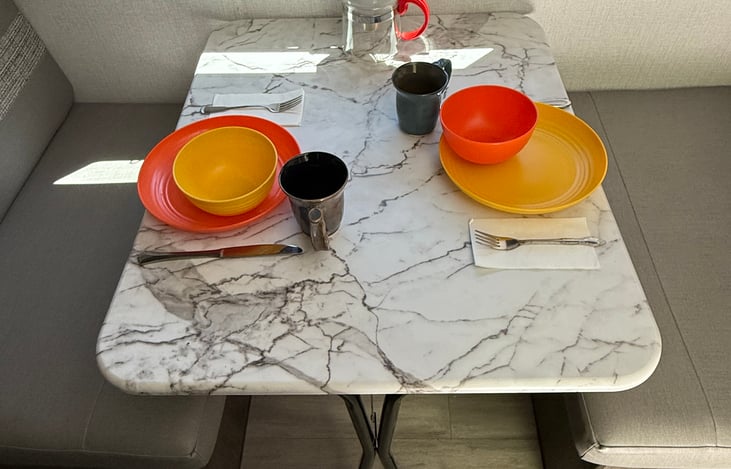 Ego friendly wheat straw dishware.