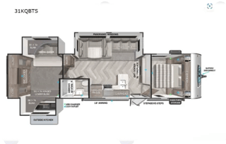 Fireside 2023 Forest River Salem Platinum 31KQBTS