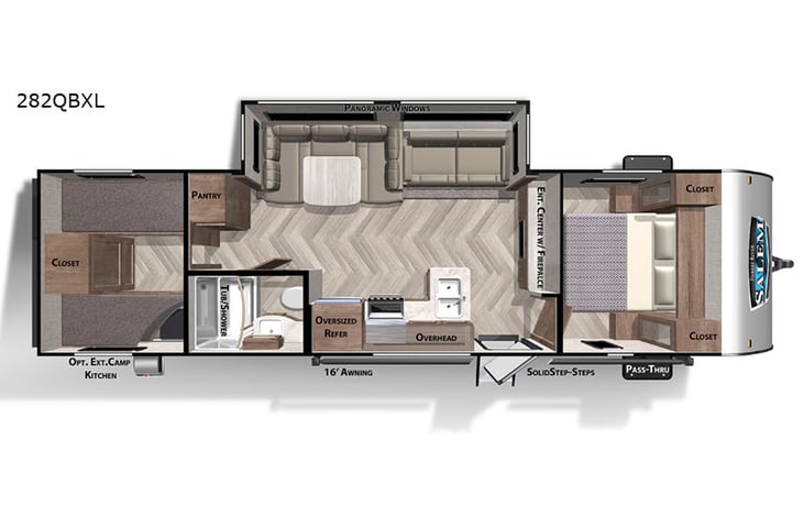 Representative floor plan provided by a trusted RVshare partner.