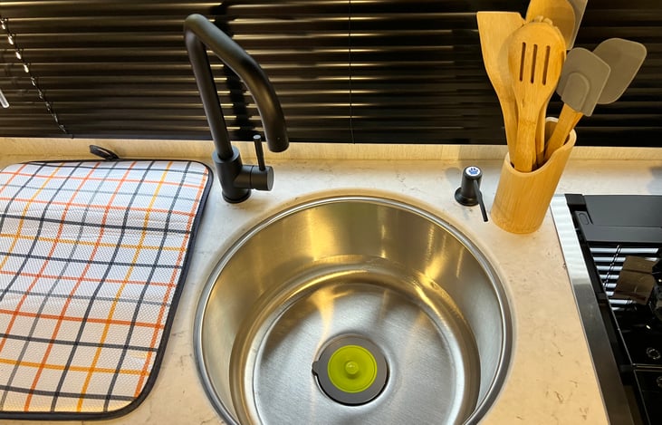 Big stainless steel sink