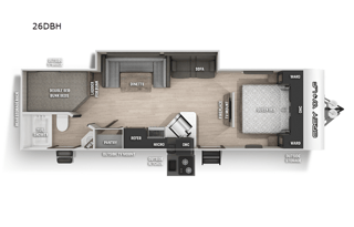 2022 Forest River RV Cherokee Grey Wolf 26DBH