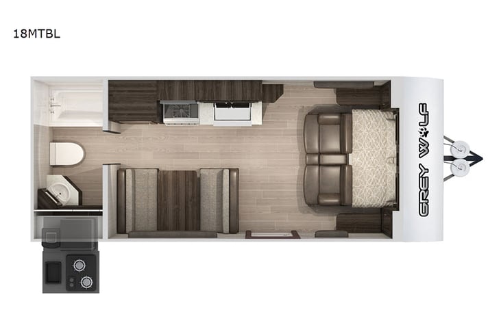 Representative floor plan provided by a trusted RVshare partner.