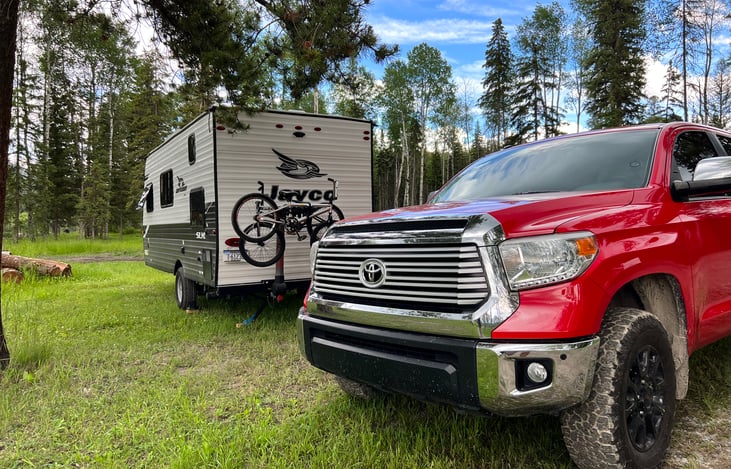 Yakima bike rack will allow you to bring up to 4 bicycles on your adventure.