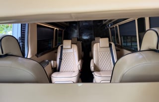 Luxury Mercedes Coach | Massage Chairs & Bathroom