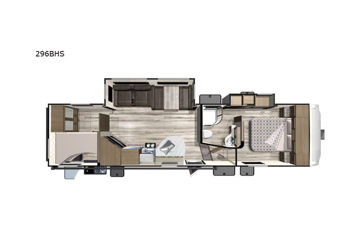 Representative floor plan provided by a trusted RVshare partner.