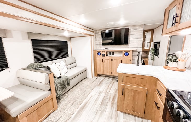 Main living and kitchen area.