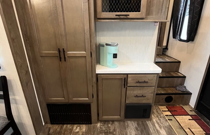 storage/ pantry and coffee bar