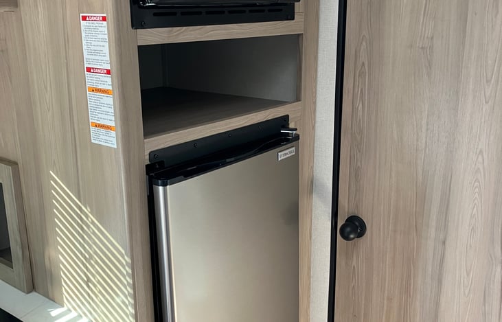 Microwave and refrigerator