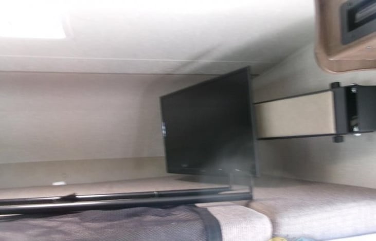 Loft bed area TV/DVD player ( on swing bracket for main cabin or loft viewing or )