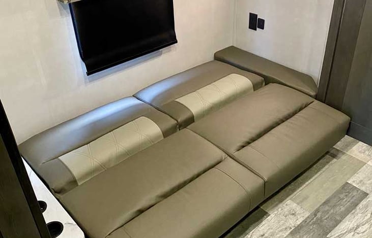 bunk area with sofa folded down