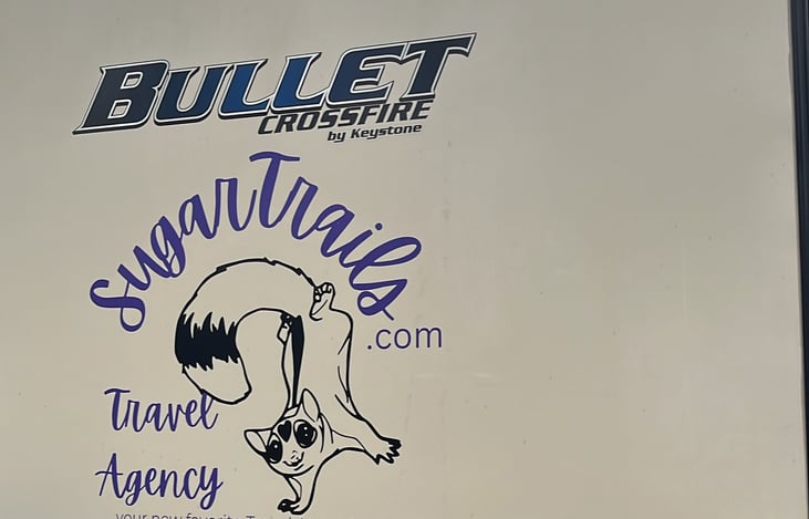 I am a travel agent so our camper is very unique, which means that you won’t get lost and wind up in someone else’s! LOL