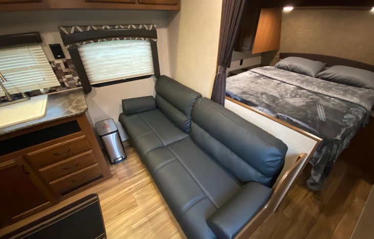 Sofa folds down to a twin bed