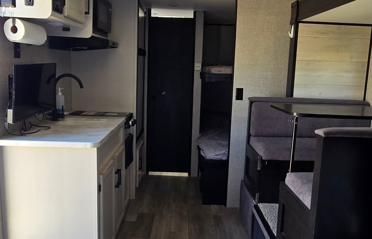 Main area with twin bunk beds