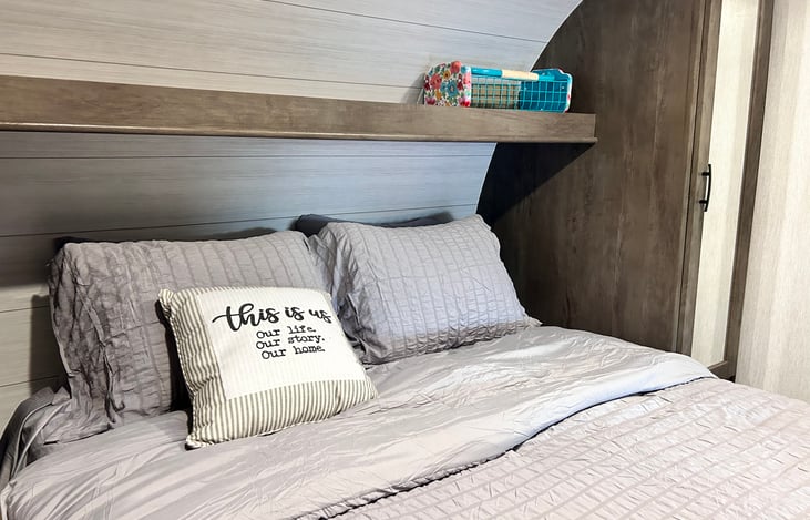 Overhead shelf for more storage