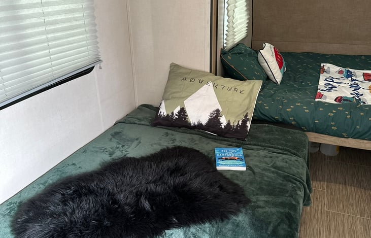 Dinette converted to bed