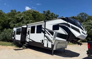 Family Toy Hauler w/ Patio Deck • Sleeps 10
