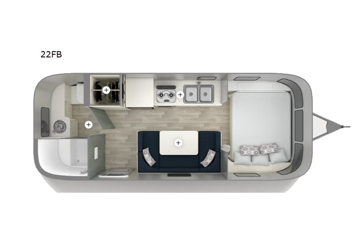 Representative floor plan provided by a trusted RVshare partner.