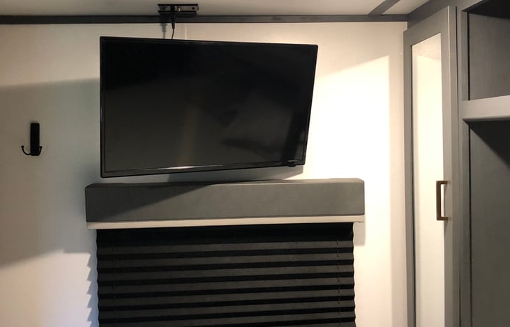 Smart TV in the master bedroom.