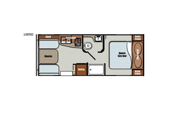Representative floor plan provided by a trusted RVshare partner.