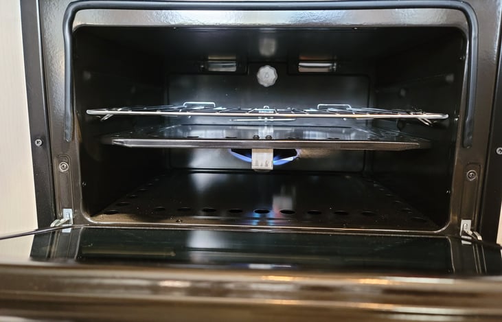 Oven turned on!