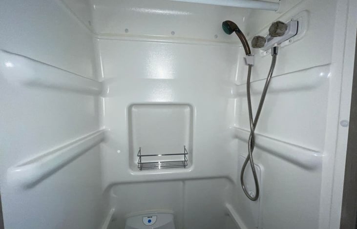 Interior Shower.  Outdoor Shower available