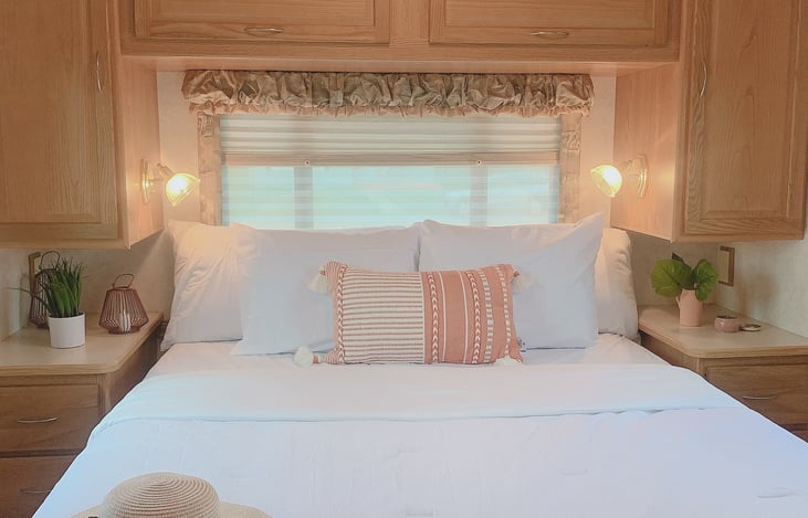 Fresh linens and pillows provided for your comfort. Feel like your at a 5-star hotel!