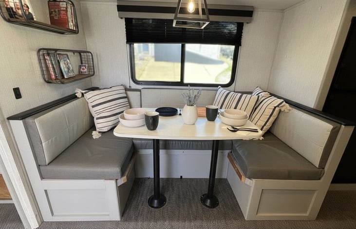 Perfect spot for meals, games, or planning your next adventure.